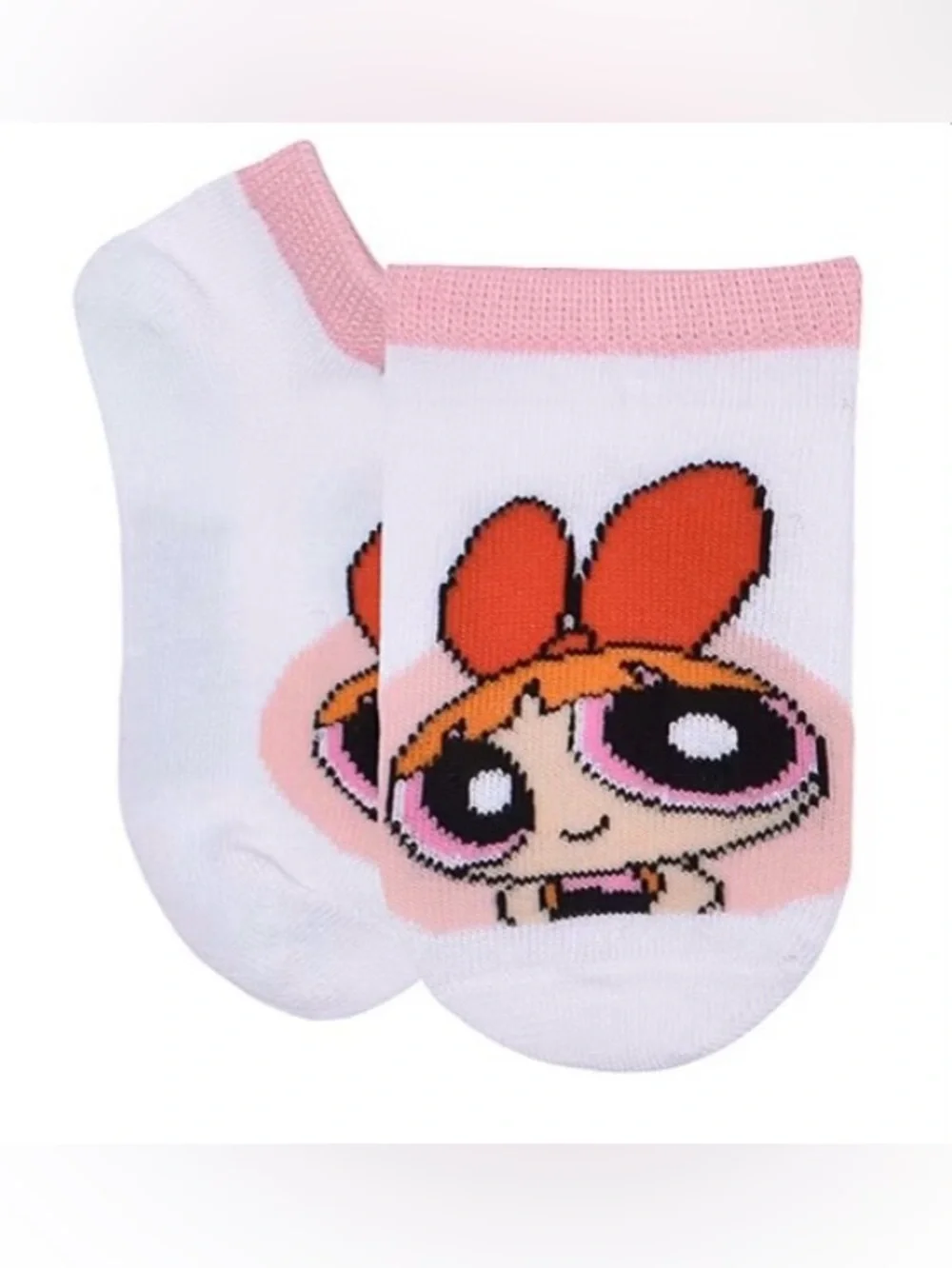 POWERPUFF GIRLS Little & Big Kid Girls 6 Pair  No Show Socks SZ. 4/6